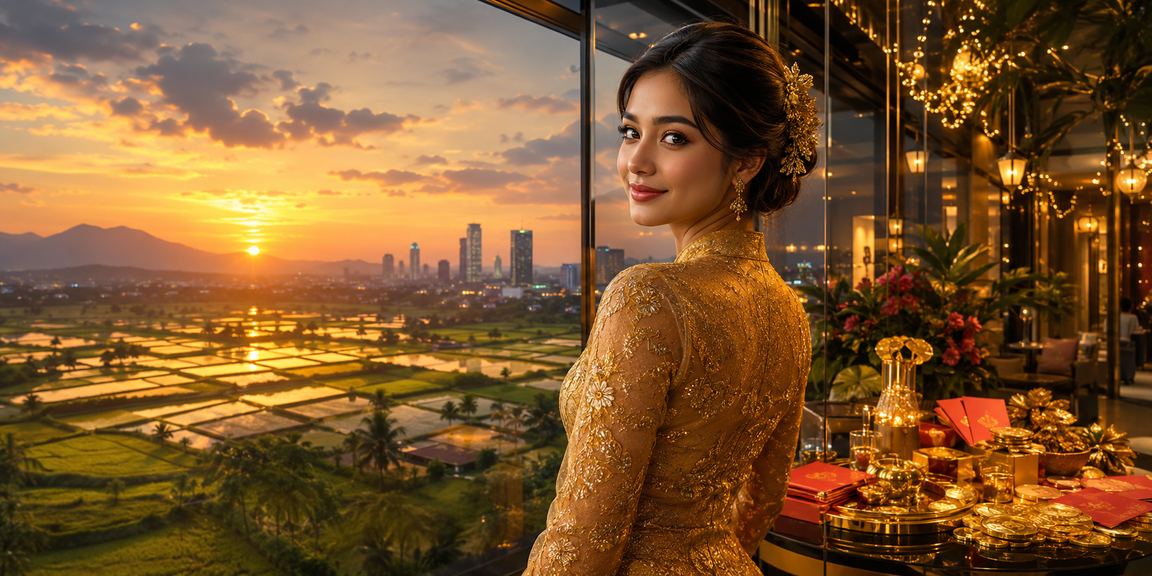 Pengguna Kedah dalam pakaian kebaya menyemak bonus dan deposit untuk odds perlawanan 338