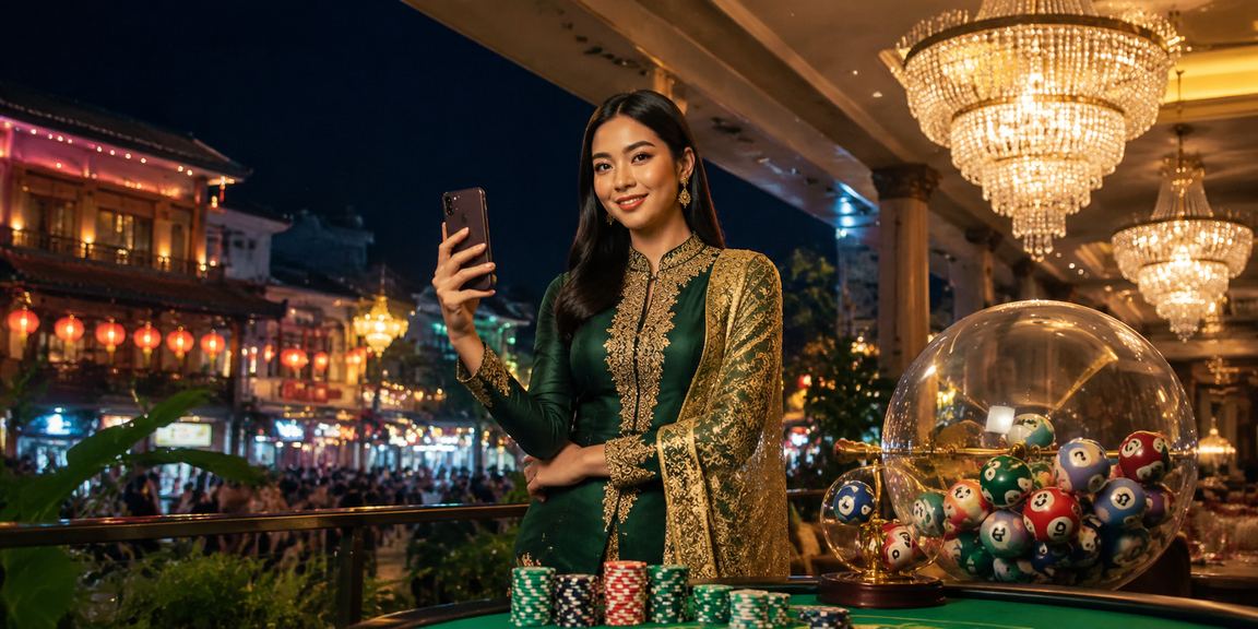 Suasana Hari Raya di Melaka dengan pengguna menyemak platform hiburan dalam talian 338